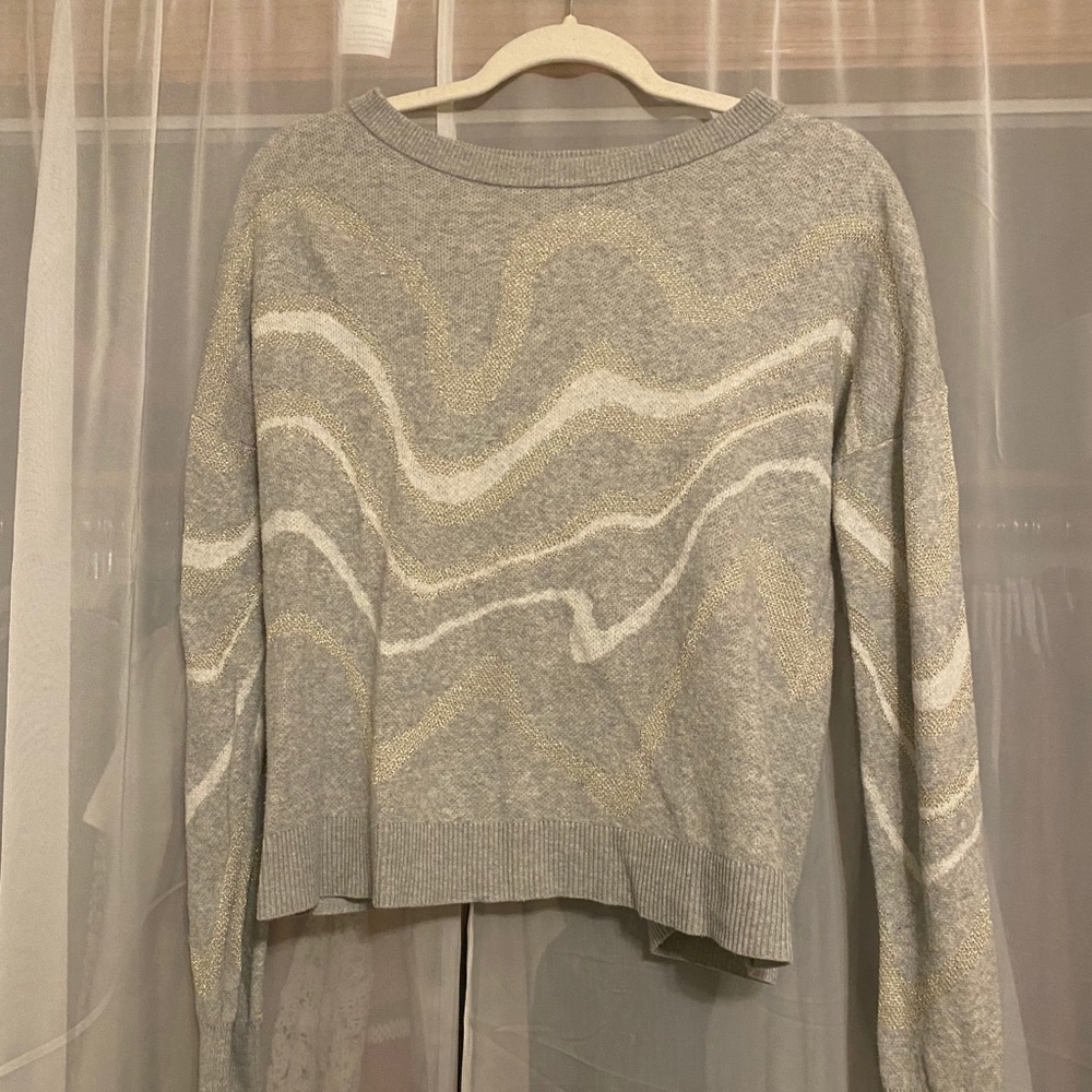 Grey and gold sweater